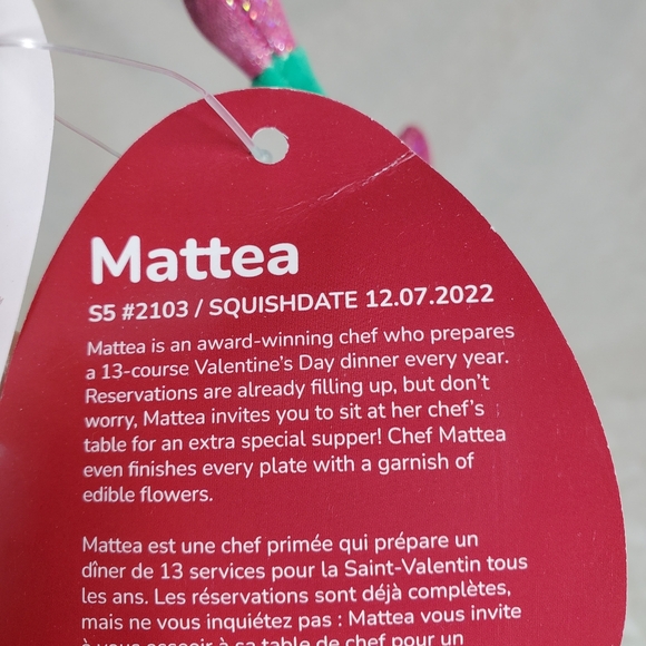 Mattea Squishmallow Grasshopper Valentines Day Squad BNWT 5 Inch - Picture 7 of 7